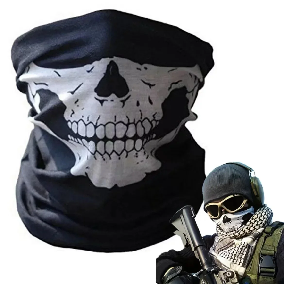 Balaclava Ski Mask - スカルメンズバラクラバスキーマスクサイクリングキャップスノーボードフェイスカバーオートバイ自転車ヘルメットフードバンダナスカーフ通気性防風
