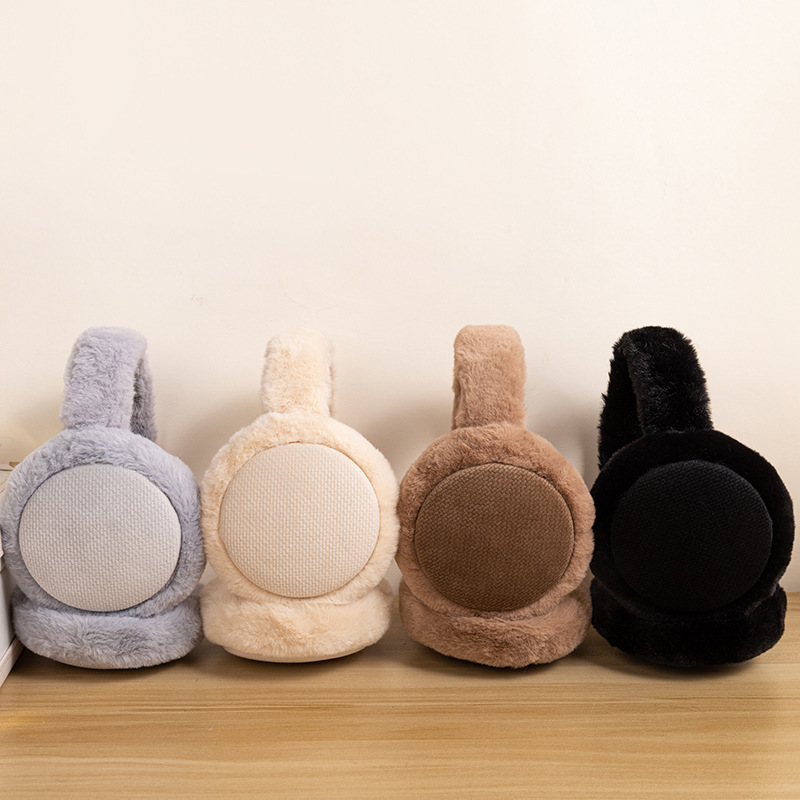 Earmuffs Foldable - 調節可能な折りたたみ式冬用イヤーウォーマー、トレンディなカップル用防寒イヤーマフ、男女兼用アウトドアイヤーカバー