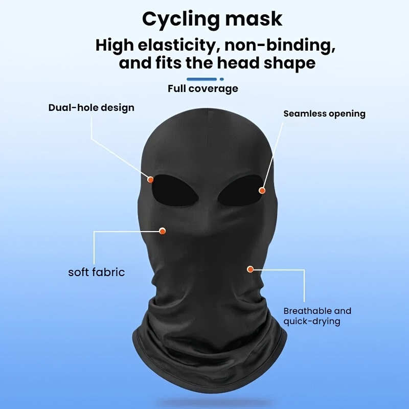 黒のフルフェイスノーホールカバーハット、男女兼用CSバラクラ - Balaclava Ski Mask のレビューと価格