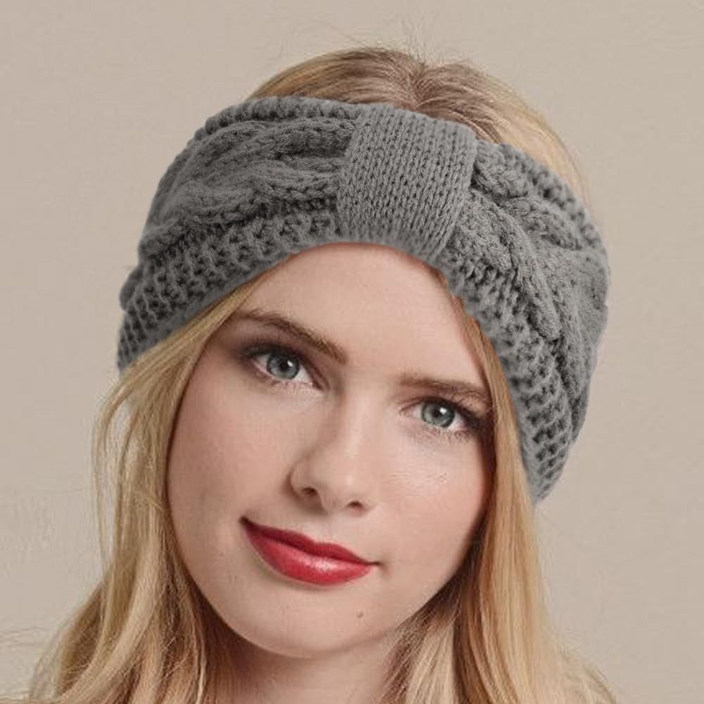冬ニット女性用ヘッドバンド 厚手フリース裏地付きクロシェター - Winter Headband Fleece のレビューと価格