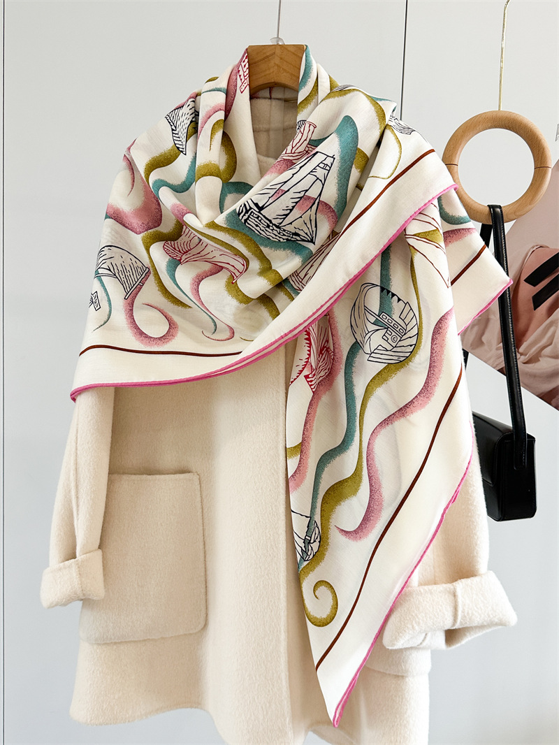 両面 135 センチメートルスカーフ高級デザイナーカシミヤパ - Cashmere Pashmina Wrap のレビューと価格