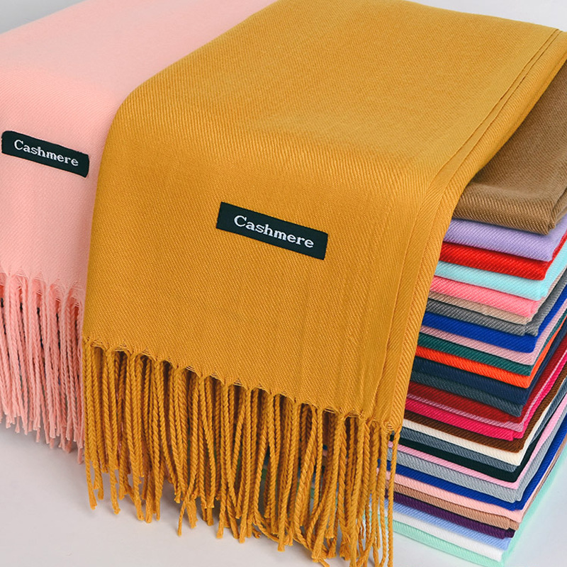多目的模造カシミヤスカーフ起毛無地肥厚スカーフロングスカーフ - Cashmere Pashmina Wrap のレビューと価格
