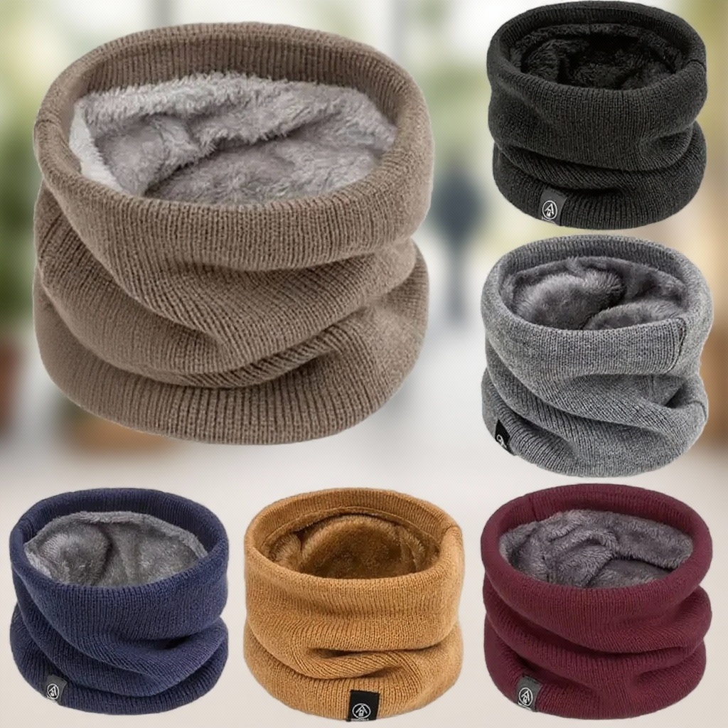 暖かいニットスカーフ、厚手のプラッシュ素材、防風、冬用ネック - Neck Gaiter Fleece のレビューと価格