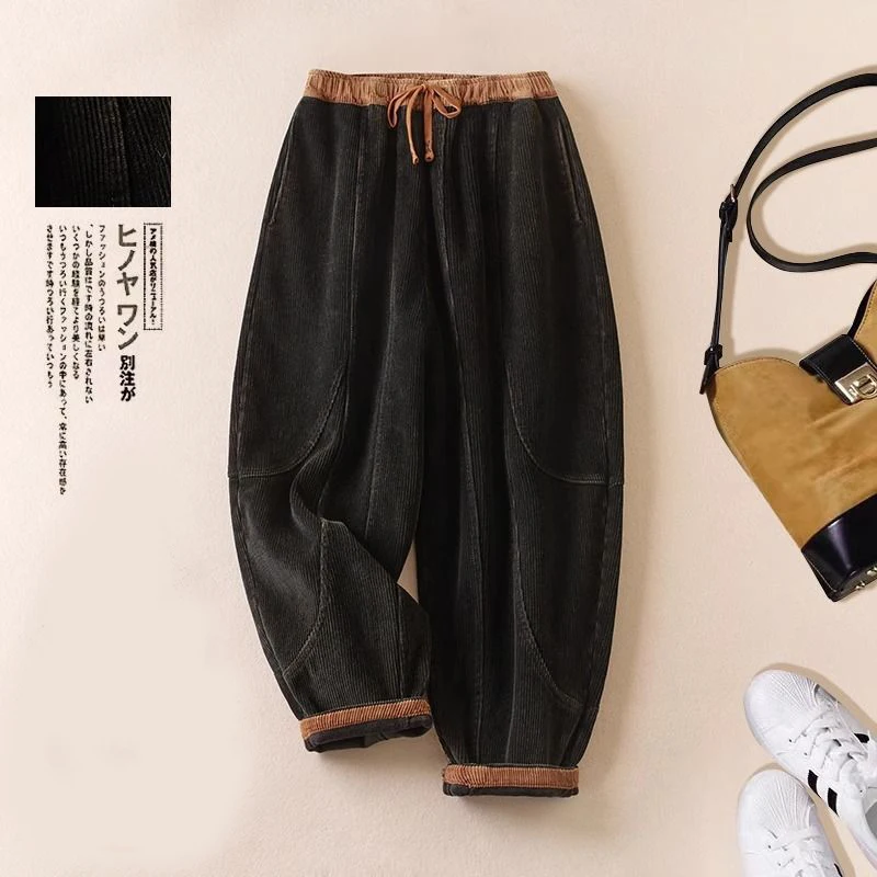 コーデュロイハーレムパンツ女性の秋と冬の新しい韓国ファッショ - Corduroy Pant Warm のレビューと価格