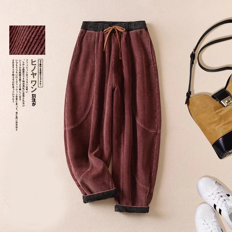 コーデュロイハーレムパンツ女性の秋と冬の新しい韓国ファッショ - Corduroy Pant Warm のレビューと価格