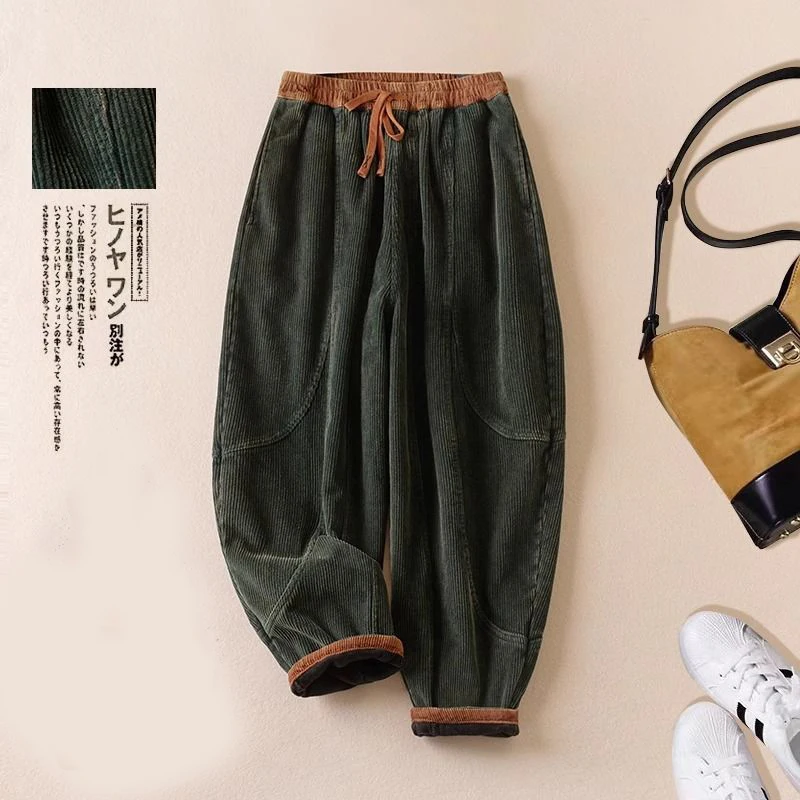 コーデュロイハーレムパンツ女性の秋と冬の新しい韓国ファッショ - Corduroy Pant Warm のレビューと価格