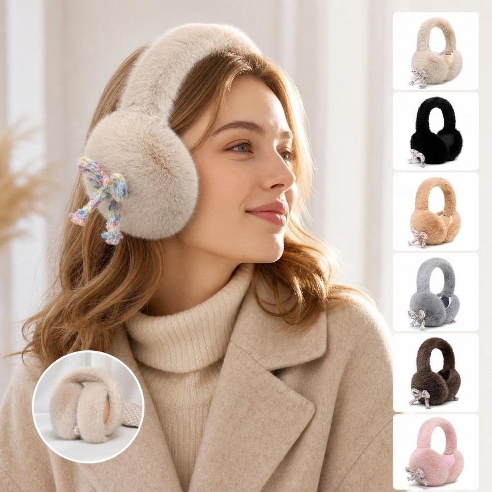 暖かいイミテーションミンクファーイヤーマフ、柔らかくふわふわ - Earmuffs Foldable のレビューと価格