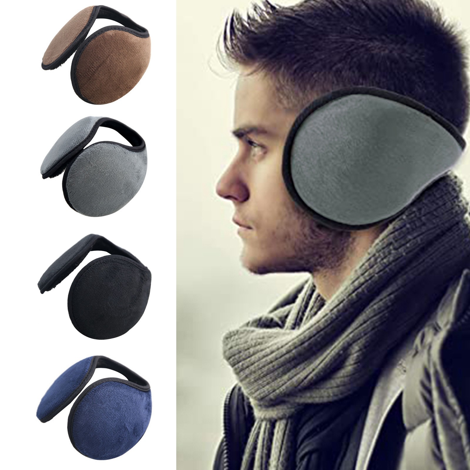 冬用イヤーマフ 暖かいフリース製 折りたたみ式耳カバー 防風 - Earmuffs Foldable のレビューと価格