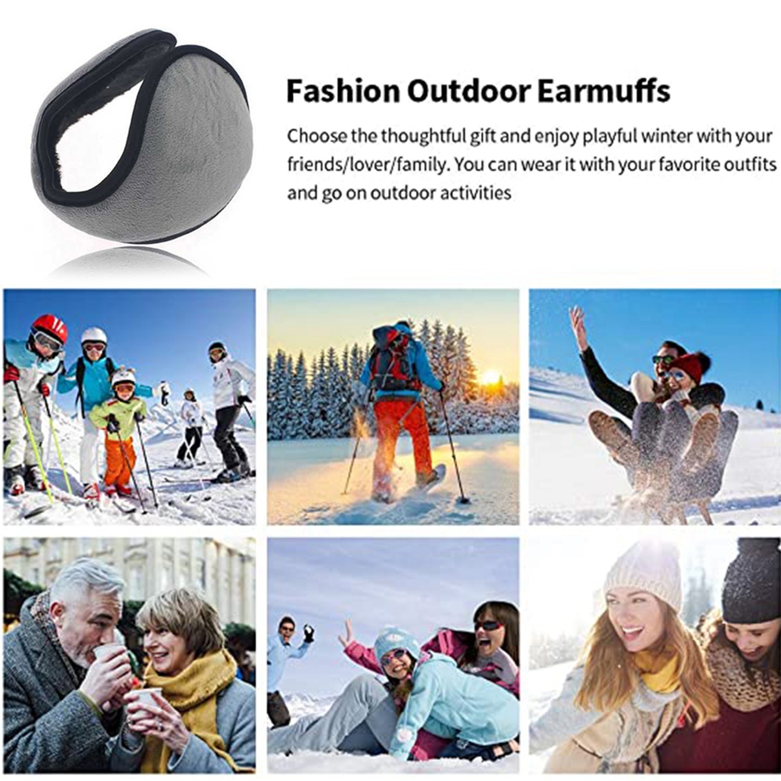 冬用イヤーマフ 暖かいフリース製 折りたたみ式耳カバー 防風 - Earmuffs Foldable のレビューと価格