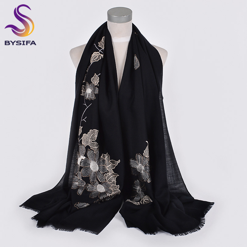 Bysifa-女性用ウールスカーフ,新しい冬のスカーフ,無地 - Shawl Wrap Winter のレビューと価格